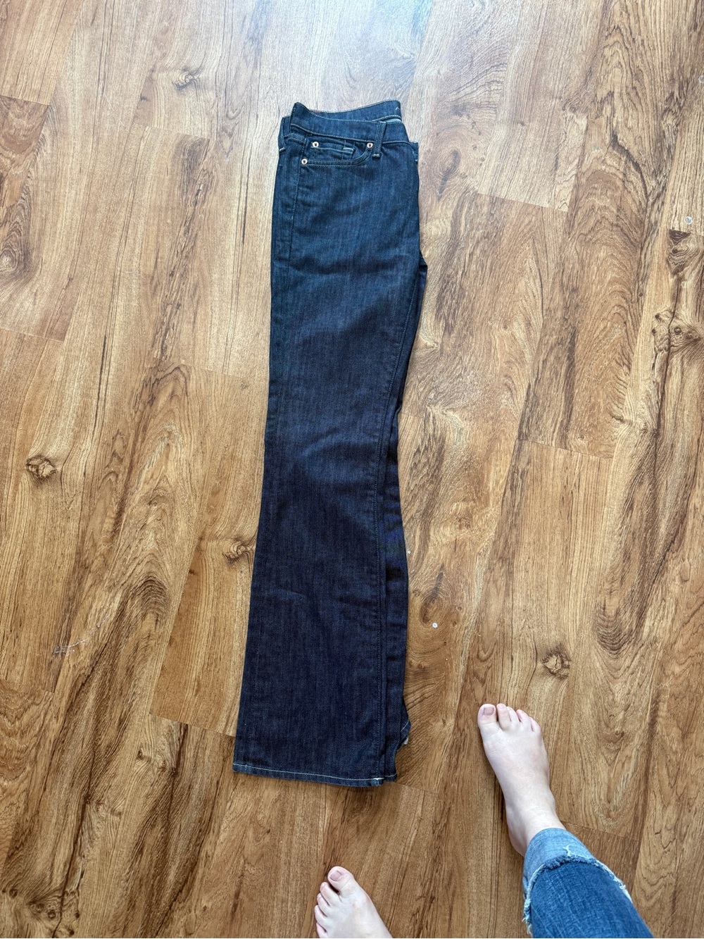 7 For All Mankind Dark Indigo Wide-Leg Jeans